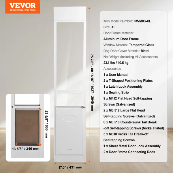 Sliding Glass Dog Door